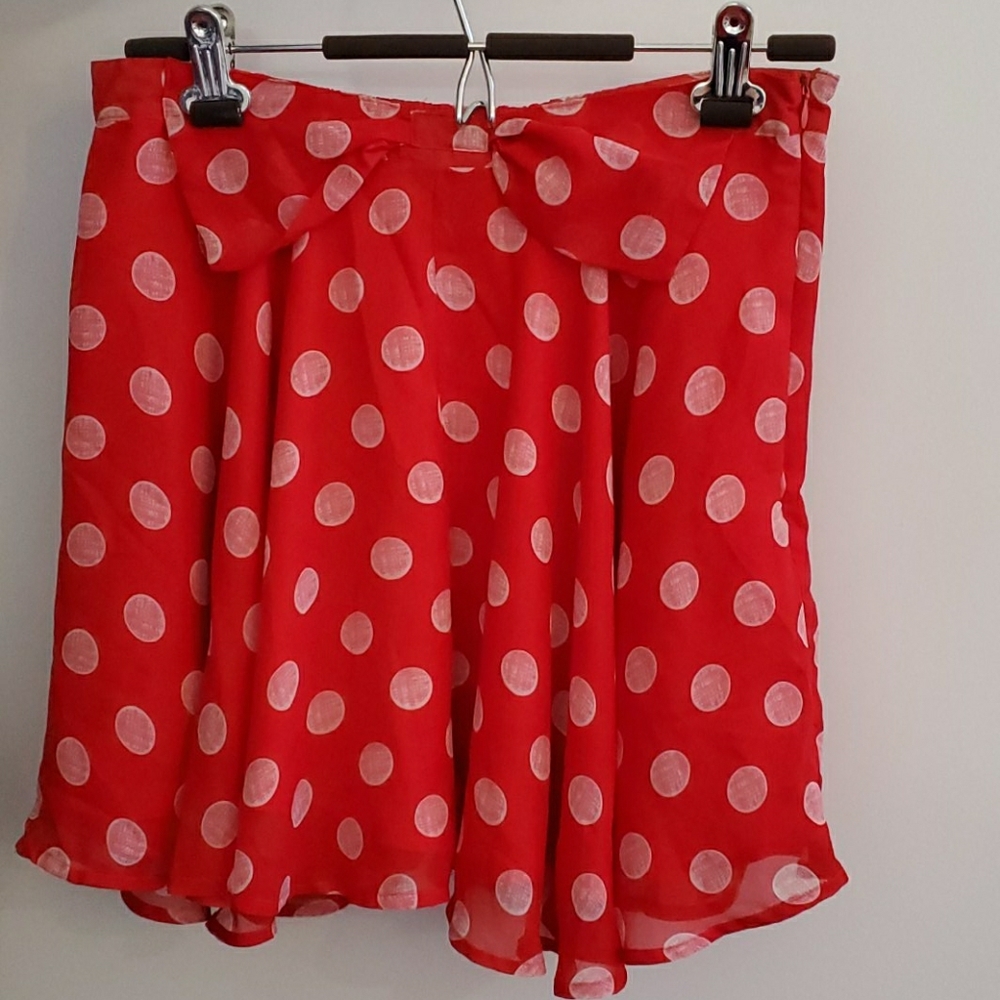 Polka-dot mini skirt